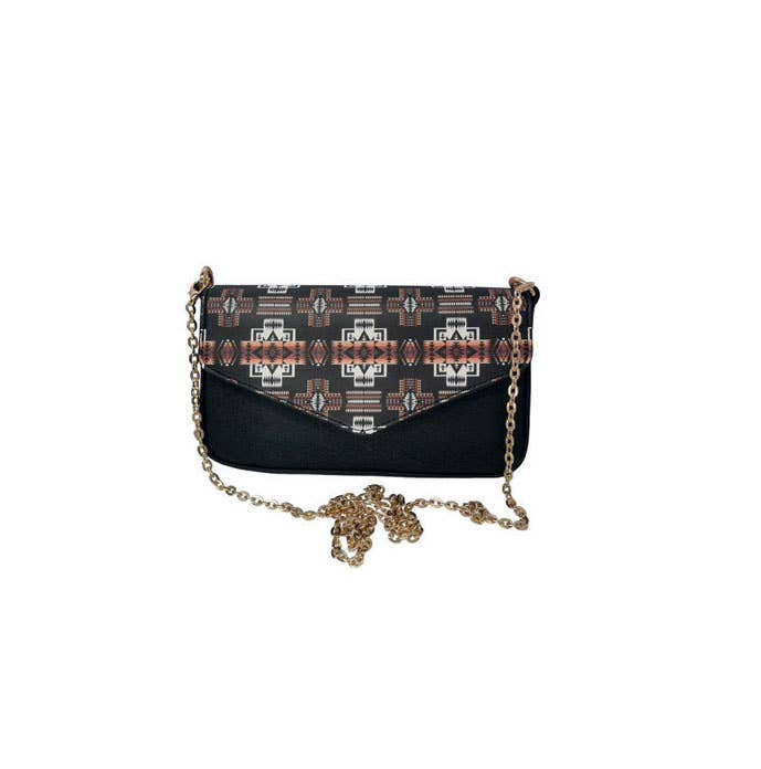 Shoulder Bag - Aztec Black/Brown