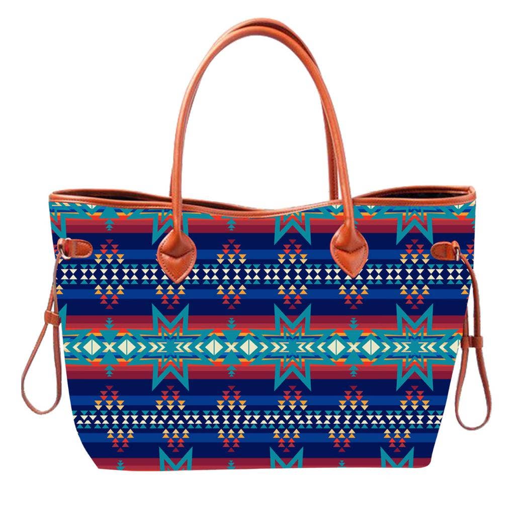 Large Canvas Tote - Blue