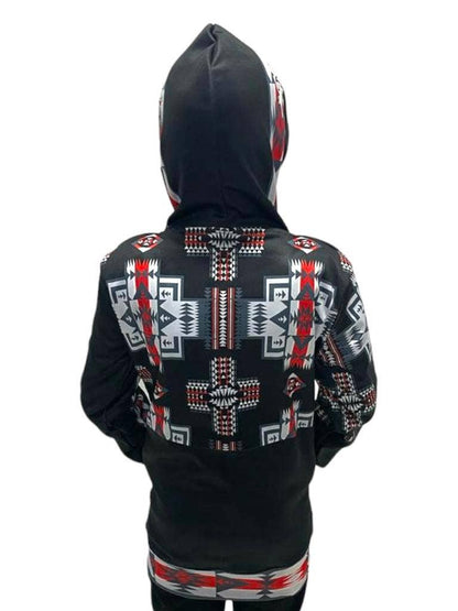 AZ-BLK - Kids Hoodie 100%polyster Fabric Dry Fit