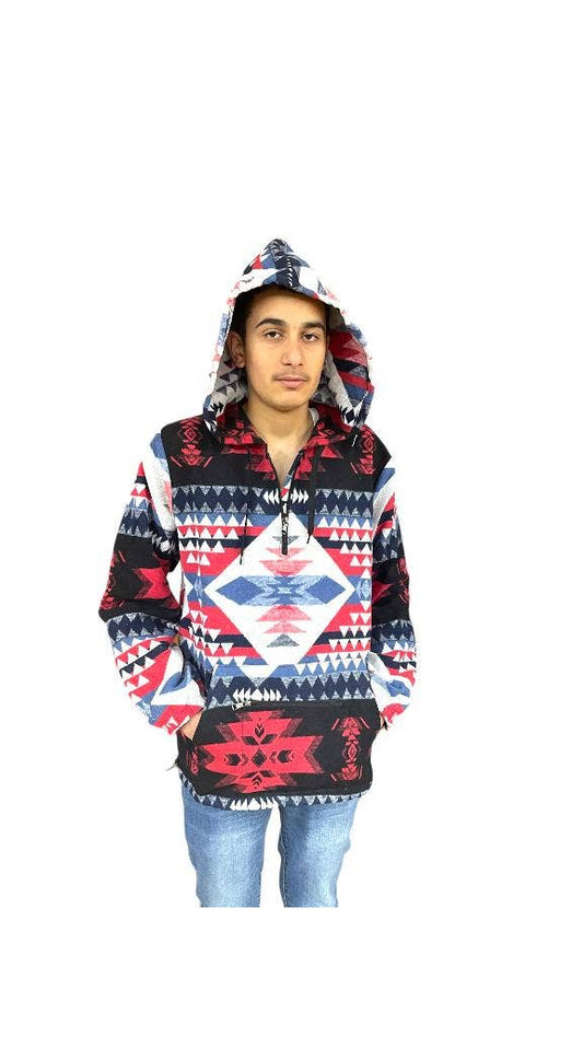 Sweatshirt Hoodie With Quarter Zipper Southwest