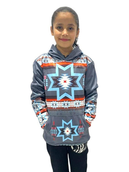 GRY - Kids Hoodie 100%polyster Fabric Dry Fit