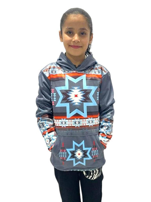 GRY - Kids Hoodie 100%polyster Fabric Dry Fit