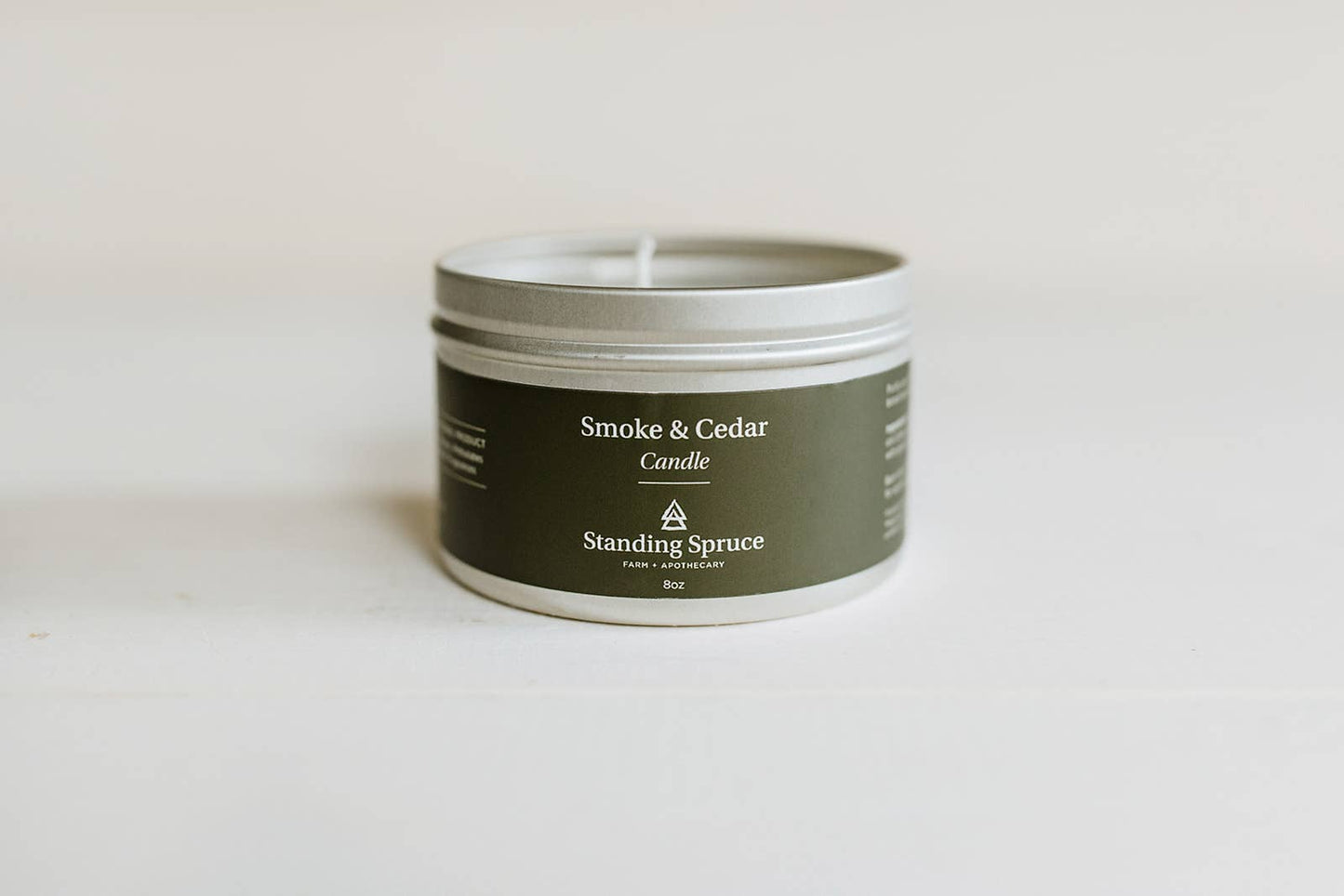 Smoke & Cedar Candle | 8Oz Glass Jar Or Tin